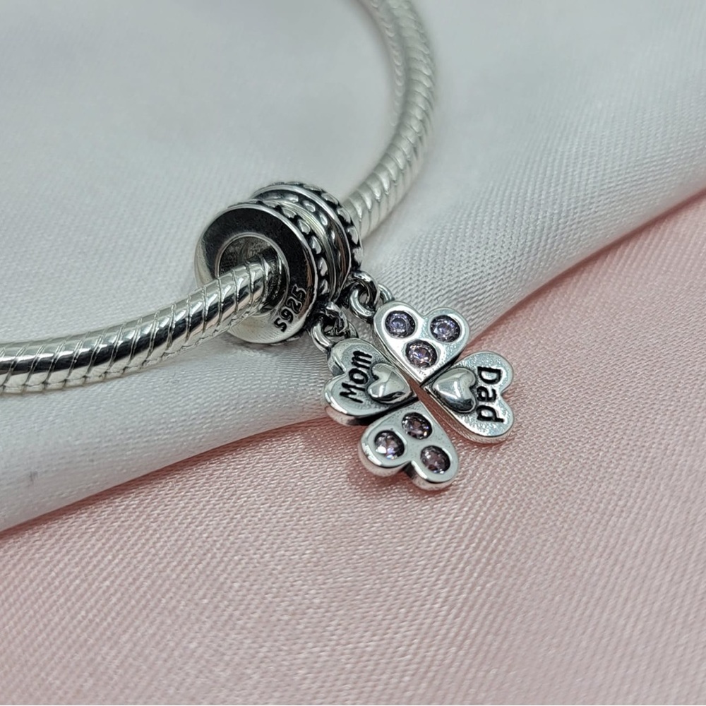 Mom and Dad Charm For Bracelet S925